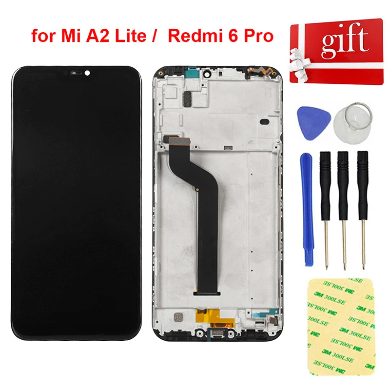 ЖК-дисплей 5 84 дюйма для Xiaomi Mi A2 Lite панель с сенсорным экраном и дигитайзером в
