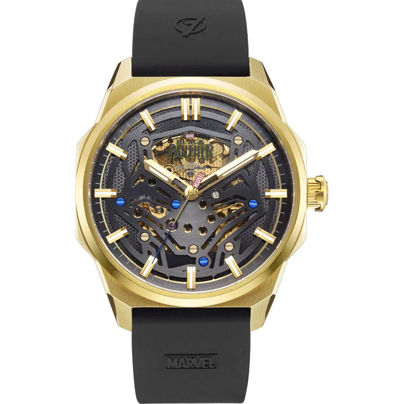 MARVEL часы Мужские механические Дисней бренд оригинальный Черная пантера