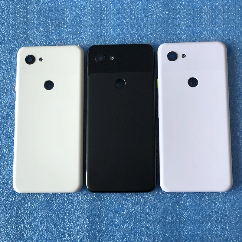 

Original For 5.6" Google Pixel 3a Axisinternational Back Battery Cover Case+Power Volume Side Button+Glass Lens+Flash+Tool