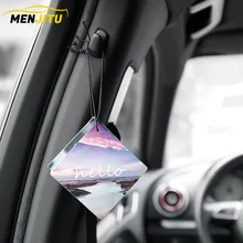 Модное Автомобильное Парфюмированная бумага подвесная подвеска автомобиль освежитель воздуха заднего вида зеркальный орнамент Автомобильный интерьер Авто Стайлинг