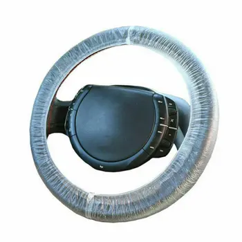 

100PCS Car Universal Disposable Plastic Steering Wheel Cover Waterproof Automobile Steering Wheel Cover