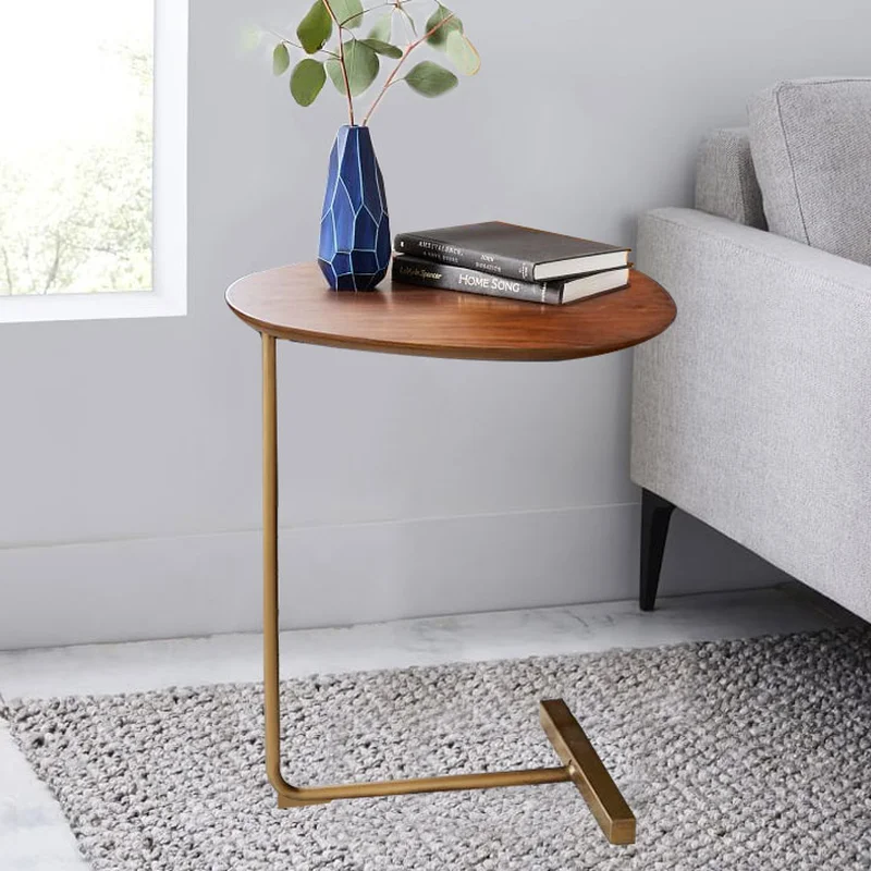 Мобильное твердое дерево кованое железо угловой диван несколько ленивых