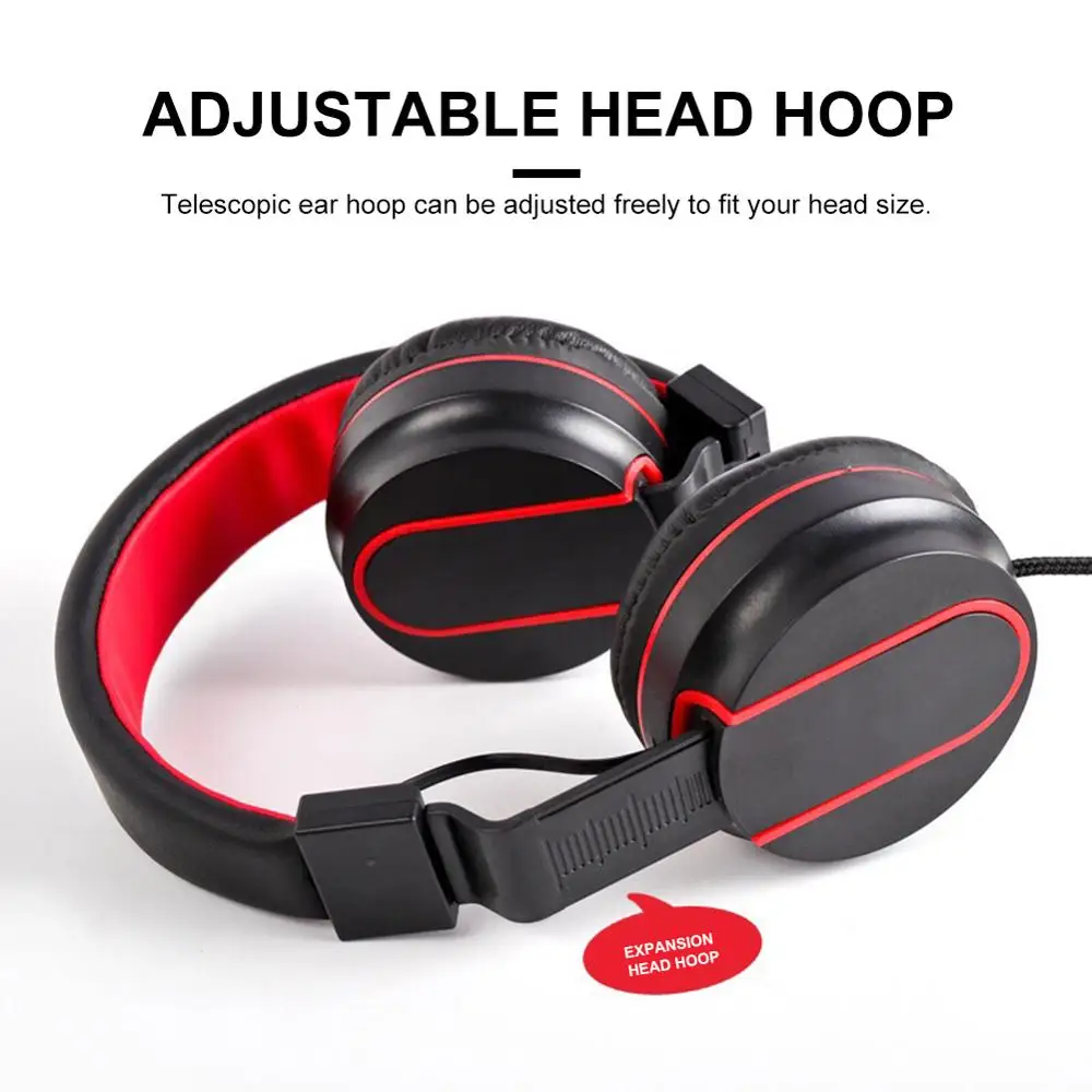 Head Mounted Earphones Noise Reducion Gaming Headset with In line Mic Noise Cancelling 3 5mm Headset for PC PS4 XBOX