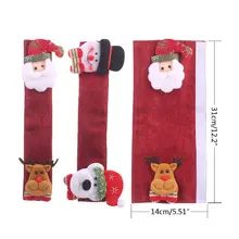 4 шт./компл. Мешковина Рождество холодильник Дверная ручка Крышка для микроволновой печи посудомоечной машины Q1FD