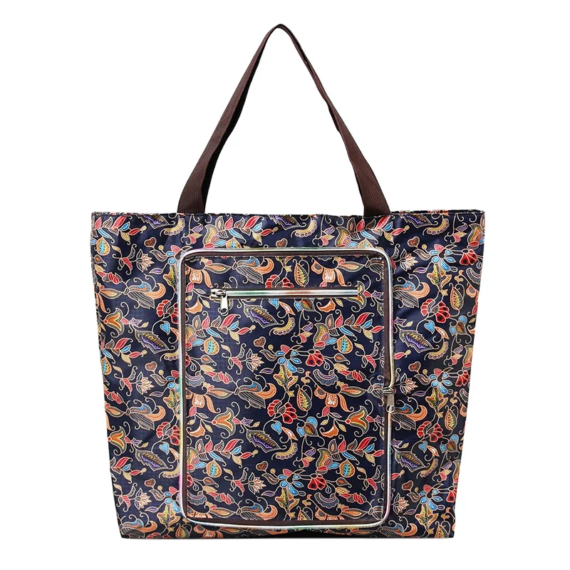 SUVIA Womens Nylon Waterproof Zipper Tote Bag Laptop Bag Travel Hobo Shoulder Bag Beach Bags Ladies Shopping Foldable Tote Bag Casual Bags 