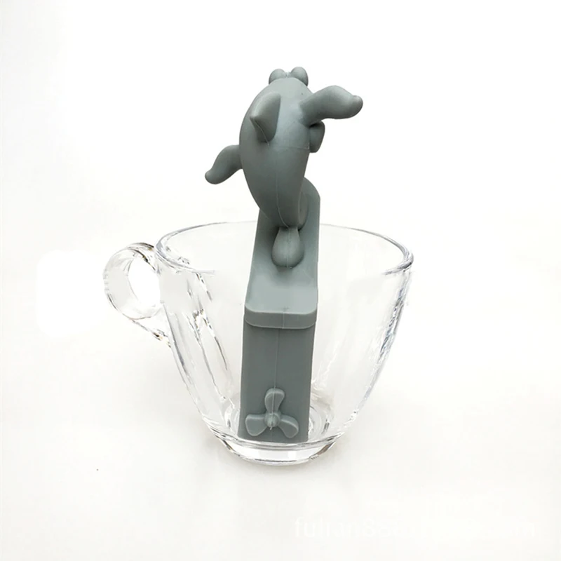 

Unique Sharks on Surfboard Shape Tea Infuser Silicone Strainers Tea Strainer Filter Empty Tea Bags Leaf Diffuser