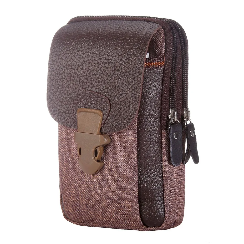 Мужской модный тренд, однотонный кожаный кошелек с двойной молнией, кошелек для монет, Классическая сумка для ноутбука, рюкзак для путешествий, дропшиппинг# ZA