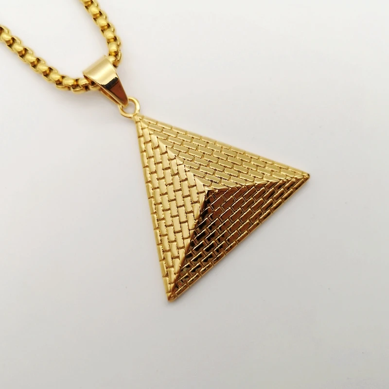 Gold color solid triangular Pyramid 