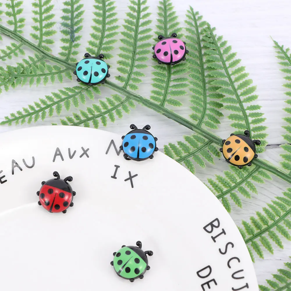 6pcs Set Cartoon Mini Ladybug Fridge Stickers Creative Kitchen