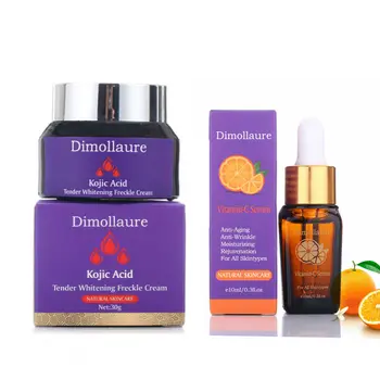 

Dimollaure kojic acid whitening cream Vitamin C peptides serum Remove Freckle melasma pigment Melanin dark Spots