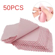 

50pcs/pack Pink Jewelry Polishing Pink Color Fabric Silver Polish Cleaning Cloth Care for Silver 8cm*8cm