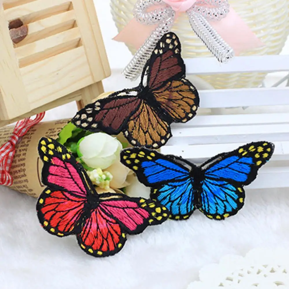 

10Pcs/Set Multicolor Butterfly Embroidery Applique Patch Stickers Diy Clothes Decor Apparel accessories