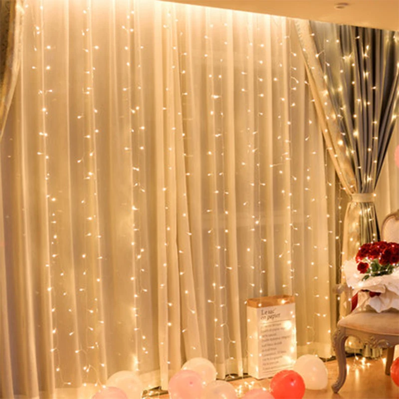 

Christmas curtain LED string Fairy light New Year garland icicle 10M 220V led string For Xmas Wedding party Decoration Lighting