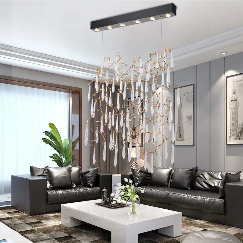 

Phube Lighting Copper Branches Chandeliers Coloured Glaze Chandelier Light Used in Living Room Staircase Bar Salon