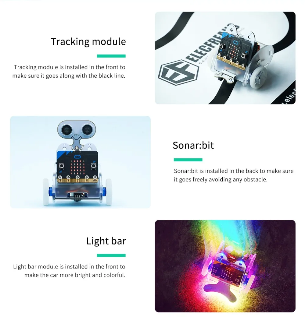 acessórios kit sonar: bit módulo de rastreamento