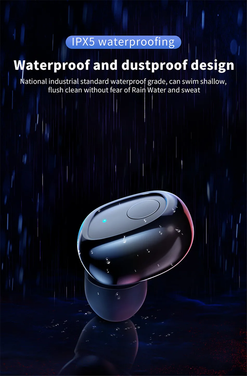 OTTWN G5S Беспроводная bluetooth-гарнитура 6D с шумоподавлением Водонепроницаемая гарнитура 5,0 с одним и двойным ушами Мини спортивная Гарнитура