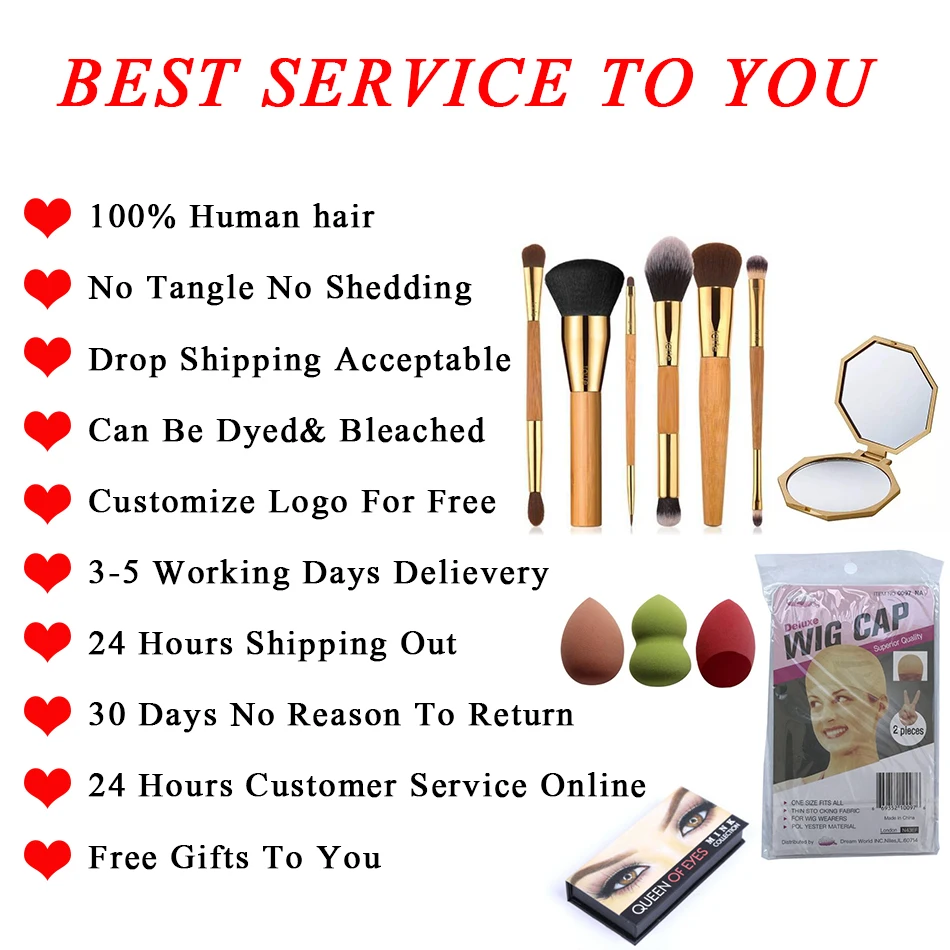 Liddy Bundles With Closure Brazilian Deep Wave Hair Bundles With Closure 100% Human Hair Natural Color Non-remy Hair Extensions