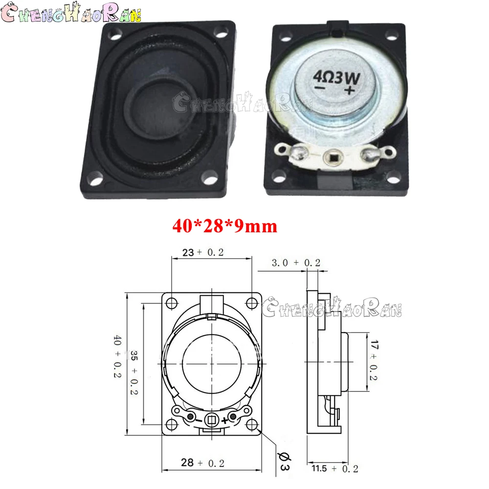

Brand New 1pcs 40x28 LCD Monitor/Laptop/computer Square Speaker Horn 3W 4R 4028 2840 Loud speaker 4 ohms 3 Watt 4R 3W 40*28*9mm