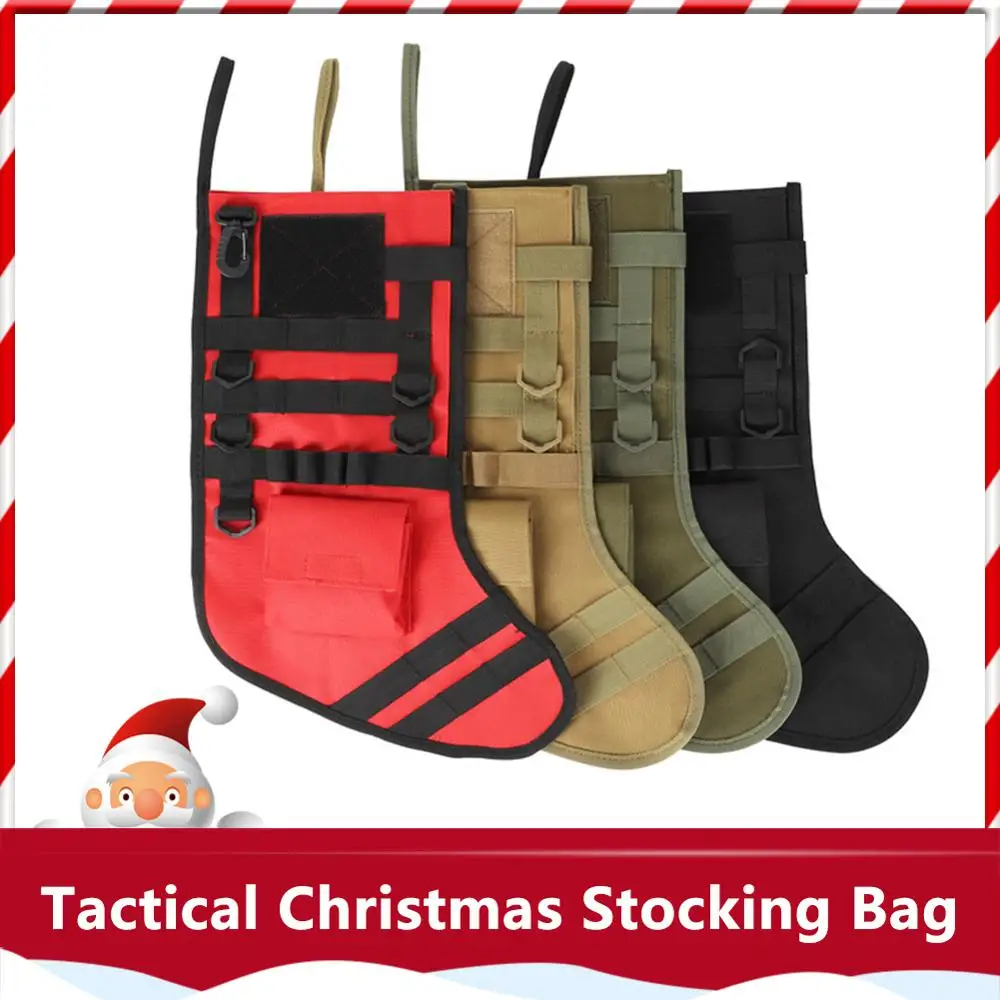 Military Tactical Christmas Stocking Storage Bag with Molle Gear 