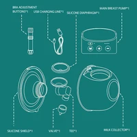 S9/S12 Wearable Breast Pump Accessories Silicone horn Silicone Diaphragm Duckbill Valve Silicone material does not contain BPA 2