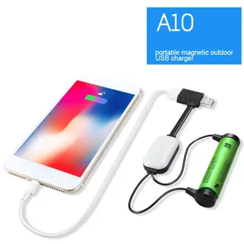 

A10 A10 Battery Charger for Li-ion Batteries Multifunction Magnetic USB Charger Mini Charging/Discharging Power Bank For 18650
