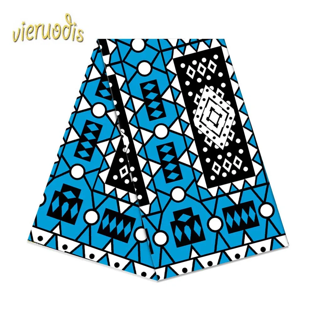 6 ярдов Африканский воск ткань хлопок Материал Дашики напечатаны настоящий цветочный для платья нигерийский французский вышитые A000558