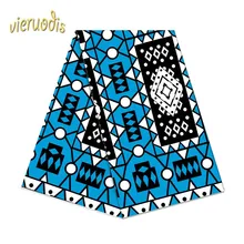 6 ярдов Африканский воск ткань хлопок Материал Дашики напечатаны настоящий цветочный для платья нигерийский французский вышитые A000558