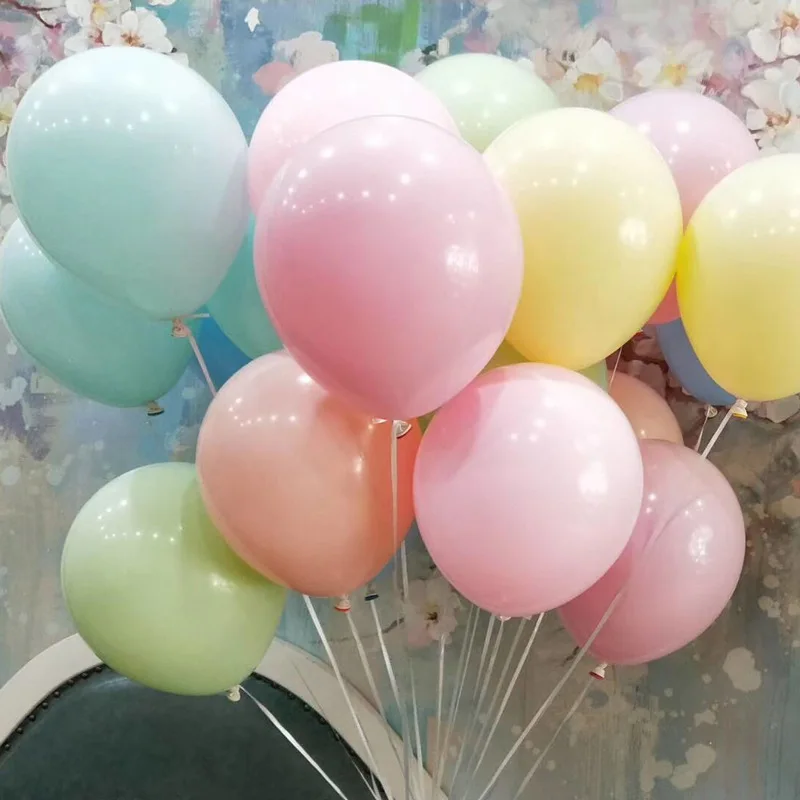 Macarons Balloon Matte 2.2G Opening Basket for Flower Arranging Decoration Arch Wedding Birthday Party Korean Style Creative Who