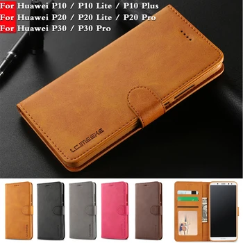 

P10 Lite P9 P20 pro Leather flip Case For Huawei P30 lite P30 Pro Mate20 Mate10 lite Honor 8X 9X10lite P smart 2019 Wallet cover