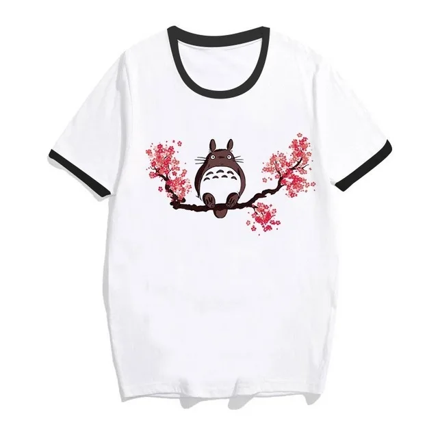 v Totoro Spirit Out Футболка Женская Студия Ghibli femme японский аниме мультфильм футболка Miyazaki Hayao одежда женская kawaii - Цвет: v