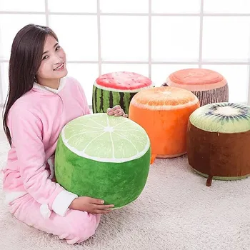 

Children Lazy Sofa Cartoon Plush Toy 3d Fruit Seat Stool Inflatable Baby Shoe Change Stool Birthday Gift Detachable Wash