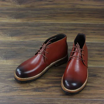 

Goodyear Handmade Men Boots Martin Boots Boot Custom-made High-top Korean-style Custom Hand-painted Leather Pointed Toe Ankle