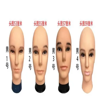 

1pc 4style Male model dummy bracket fake Hat Scarf head mannequin simulation wear wig props display Insertable needle A545