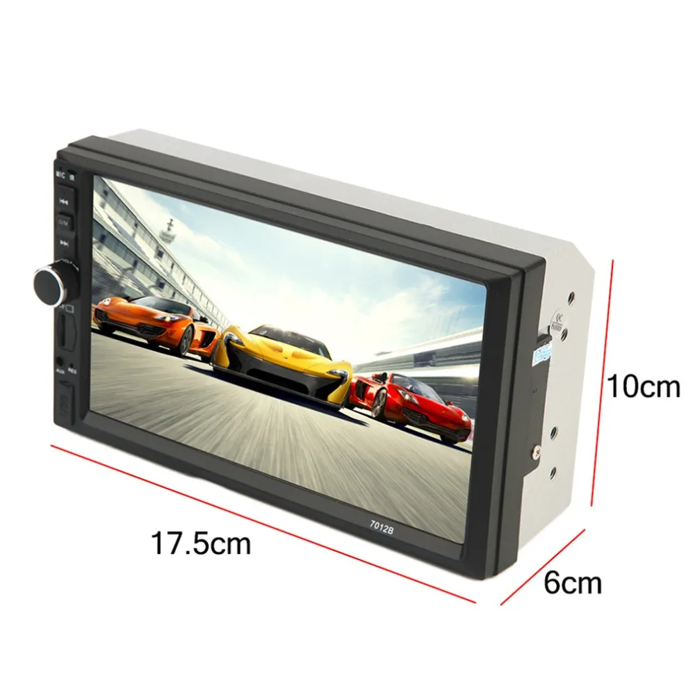 2 Din Универсальный Bluetooth 7 дюймов Экран Дисплей Aux Вход Авто DVD FM/MP5 плеер автомобиля зеркало заднего вида Камера Вход Лидер продаж