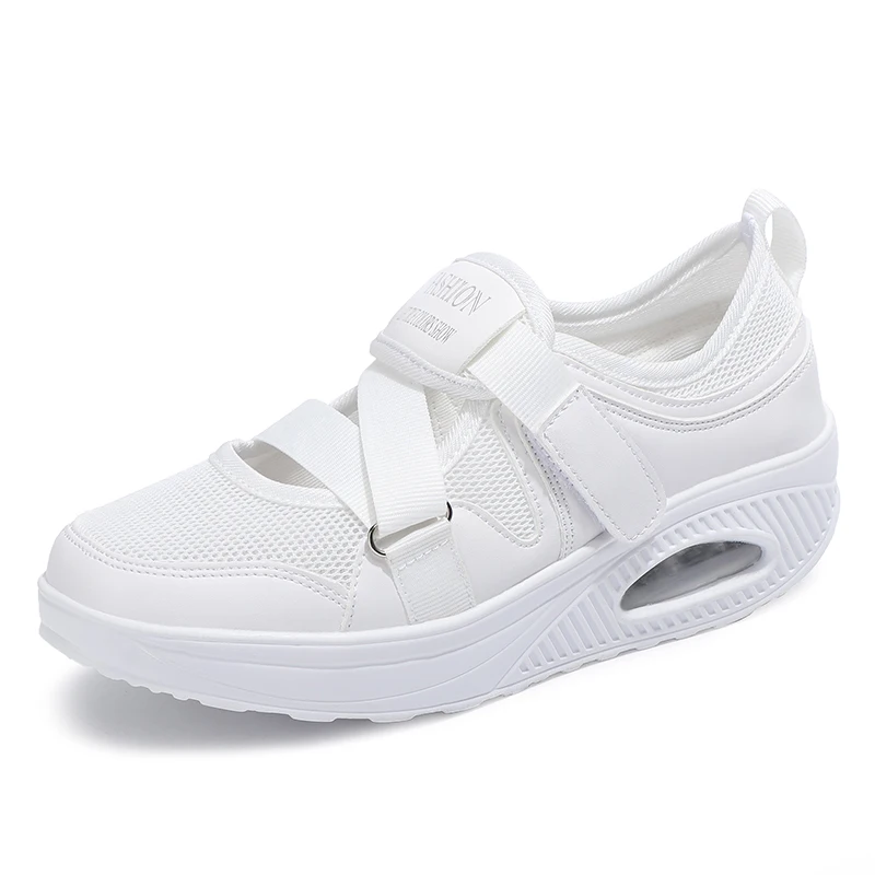 Slimming Shoes Women Fashion Mesh Sport Sneakers Women Lady Swing Shoes Spring Summer Breathable Platform Sneakers toning shoes