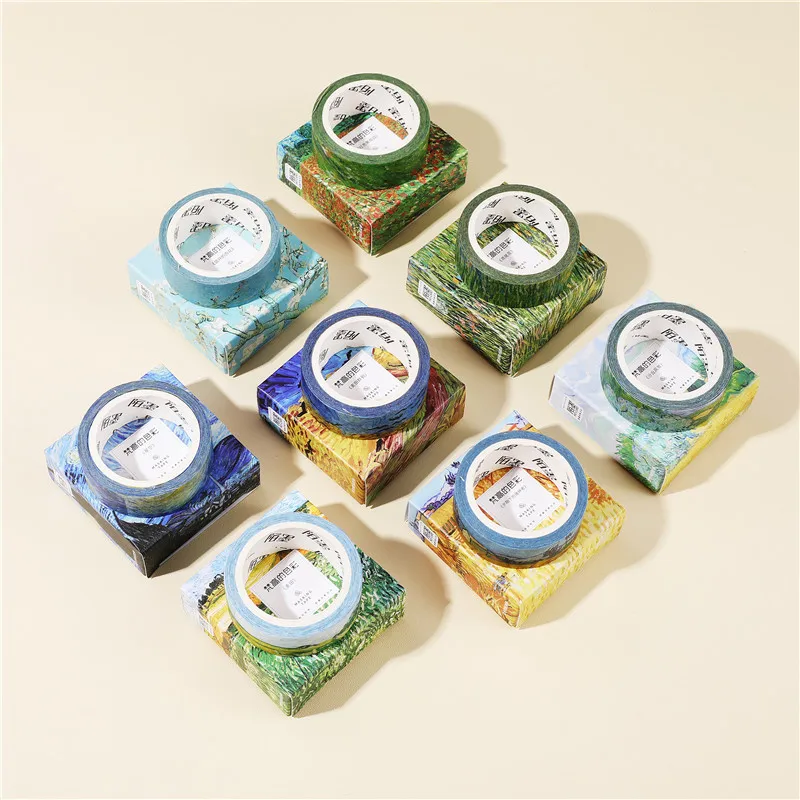 

Starry night van gogh Kawaii Washi Tape Scrapbooking Masking tape Stickers scrapbooking Washitape Washy tape sumikko gurash 2466