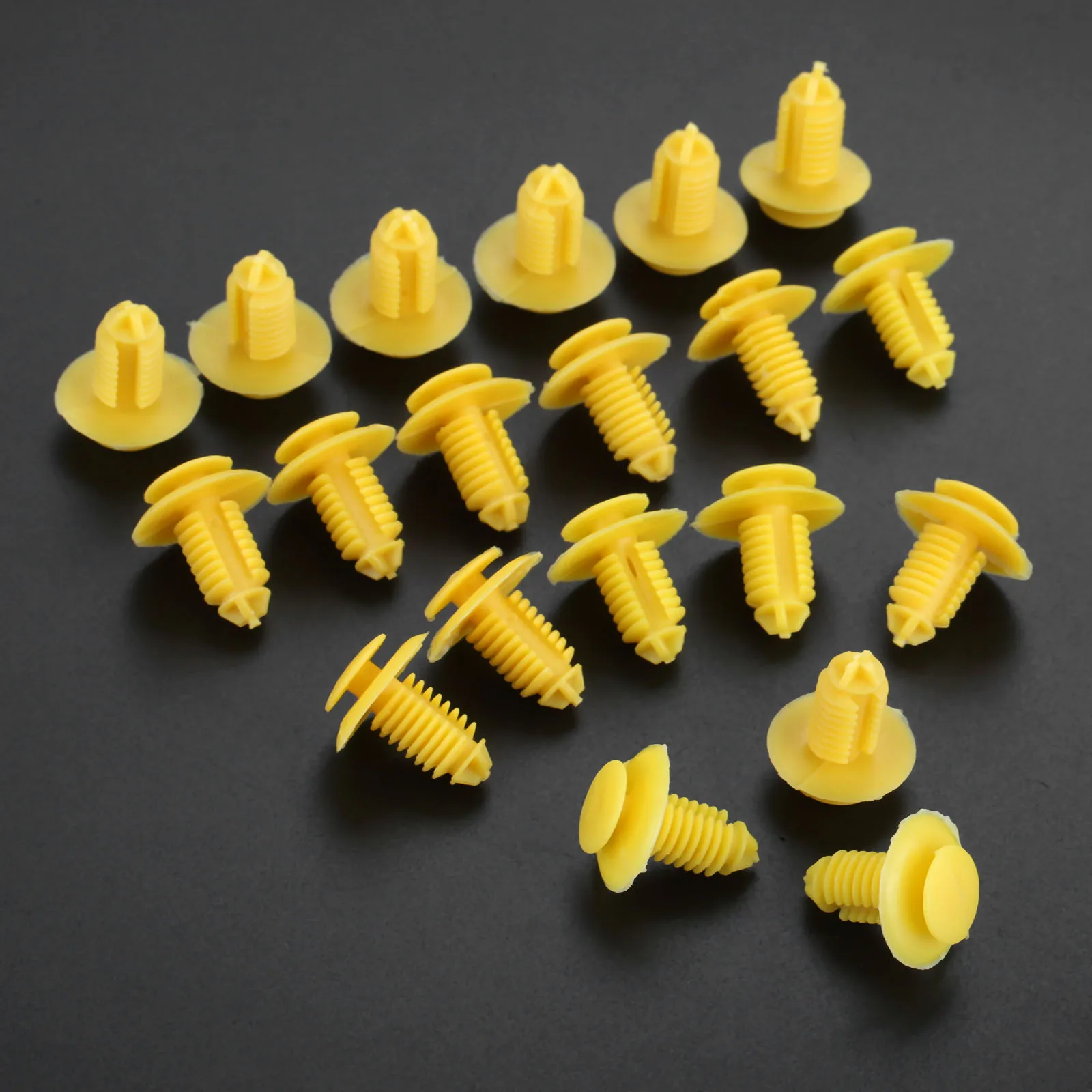 

20Pcs D164 Clips Sill Kick Plate Cover Trim Retainer Fasteners Yellow For Rover 75 ZT EKM100270