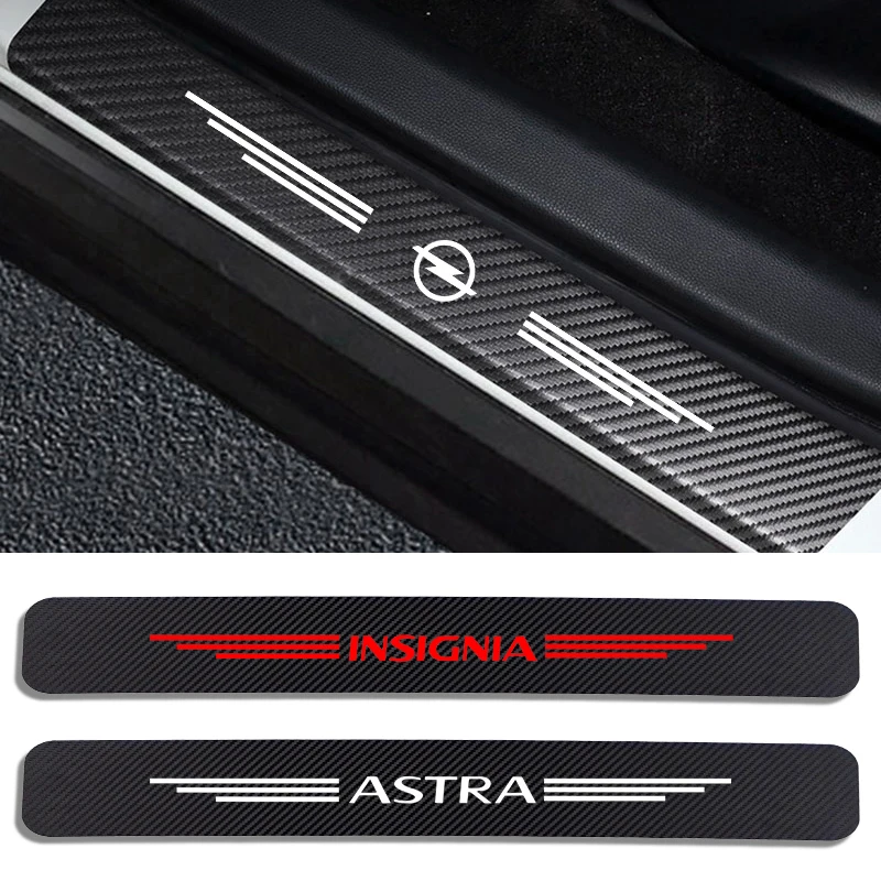 Углеродные защитные наклейки fiober на пороги для Opel OPC Astra J H G Insignia Corsa D B E Mokka Vectra
