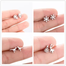 Oly2u из нержавеющей стали Boho полые пальмовые серьги в виде листьев серьги Изящные древние серьги с изображением животных для женщин Brincos