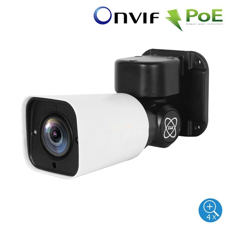 

Outdoor POE PTZ IP Security Camera 5MP 4X Optical Zoom Onvif POE Camera Night Vision IP66 Waterproof Indoor CCTV Bullet Camera