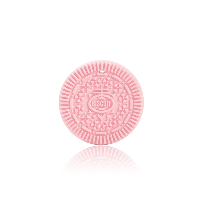 Cute-idea 1Pc Biscuits Baby Silicone Teether Food Grade OREO Cookie Teether DIY Baby Chew Necklace Teething Toys Baby goods 47