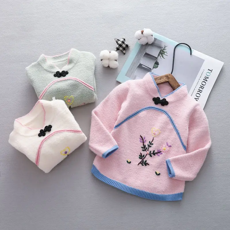 

Chinese 2019 fall autumn toddler girl sweater knitted sweater kids clothing girls top 4 5 years christmas baby girl clothes