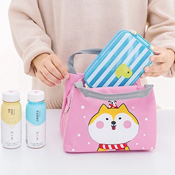 

Multi Purpose Portable Lunch Bag Oxford Cloth Breakfast Food Box High-capacity Waterproof Cartoon Animal Insulation Package