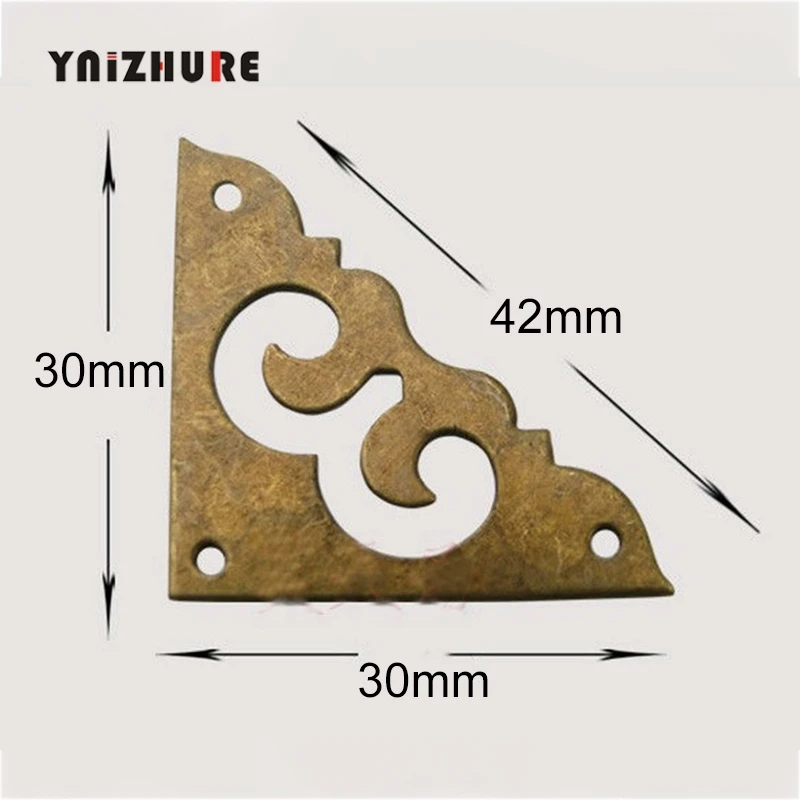 16pcs-30mm-Chinese-Antique-Furniture-Copper-Wrap-Angle-Corner-Piece-Cabinet-Door-Corner-Flower-Piece-Of (1)