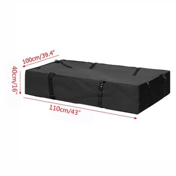 

110/130CM Car Cargo Roof Bag 600D Waterproof Cargo Luggage Travel Bag Basket Car Roof Top Rack Carrier Universal