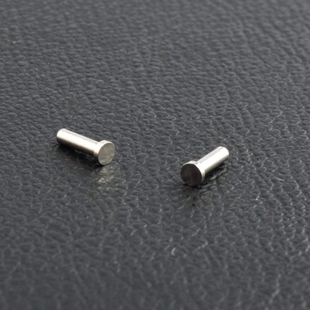 200pcs 안경 단일 리벳 안경알 경첩 또는 사원에 대 한 단일 금속 핀 1.18mm 직경 7.5mm 6.0mm 길이