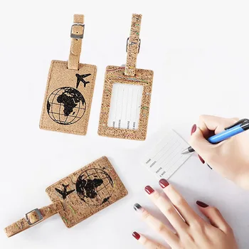 

The Global World Luggage Tag Portable Label Suitcase ID Address Holder Baggage Boarding Women PU Leather Travel Accessories