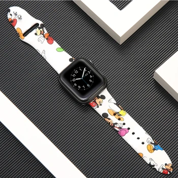 

Strap for Apple watch band 42mm 38mm iwatch correa 44mm 40mm 5 4 3 2 pattern sport silicone bracelet Apple watch 5 4 accessories