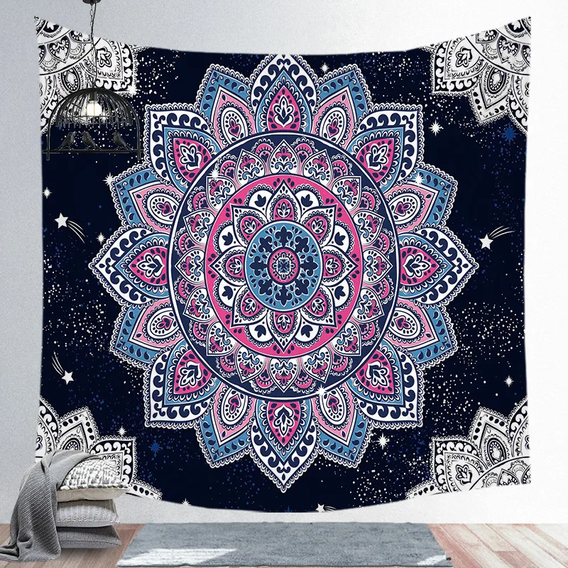 tapestry 1 Fuwatacchi серия «Мандала» гобелен настенный принт пляжное полотенце Коврик полиэстер тонкое одеяло коврик для йоги шоу ковер домашний декор - Цвет: tapestry 1