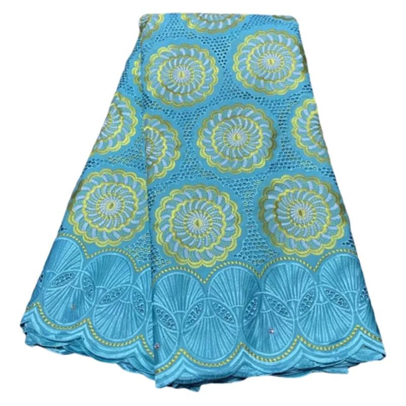 

African lace fabric high quality lace 2021 swiss voile lace fabric embroidered cotton lace for wedding